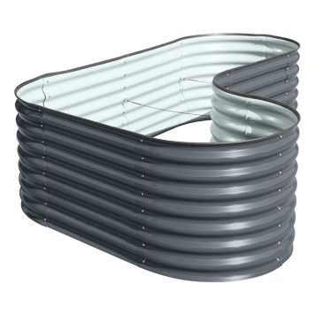 ODLINGSBÄDD FLORAWORLD WAVE STÅL 2400X1600X800MM ANTRACIT