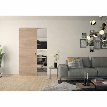 SKJUTDÖRR OPTIMUM RIO MED SOFTCLOSE 2040X830MM TRÄ/SVART