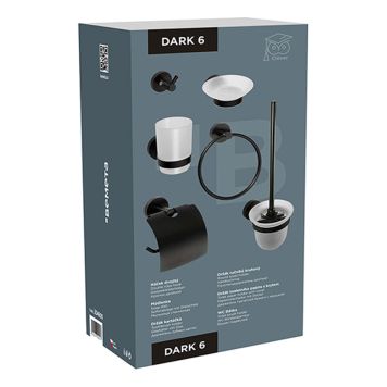 BADRUMSSET BEMETA DARK 6 DELAR SVART