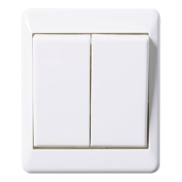 STRÖMBRYTARE ELKO RS KRON UTANPÅLIGGANDE RENVIT