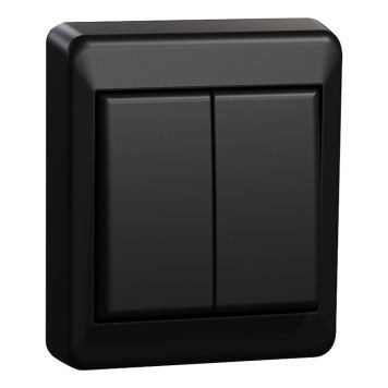 STRÖMBRYTARE ELKO RS KRON UTANPÅLIGGANDE SVART