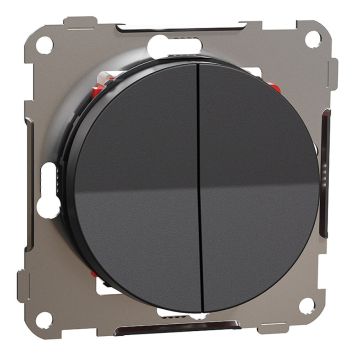 STRÖMBRYTARE ELKO ONE DUBBELTRAPP SVART