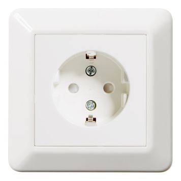 VÄGGUTTAG ELKO RS 1-VÄGS JORDAT RENVIT