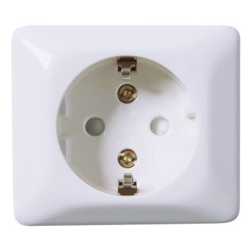 VÄGGUTTAG ELKO RS 1-VÄGS JORDAT UTANPÅLIGGANDE RENVIT