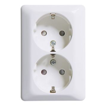 VÄGGUTTAG ELKO RS 2-VÄGS JORDAT UTANPÅLIGGANDE RENVIT