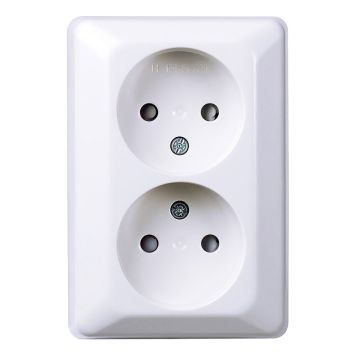 VÄGGUTTAG ELKO RS 2-VÄGS OJORDAT UTANPÅLIGGANDE RENVIT