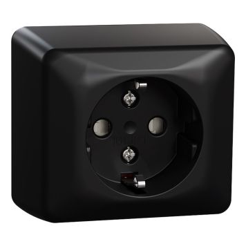 VÄGGUTTAG ELKO RS 1-VÄGS JORDAT UTANPÅLIGGANDE SVART