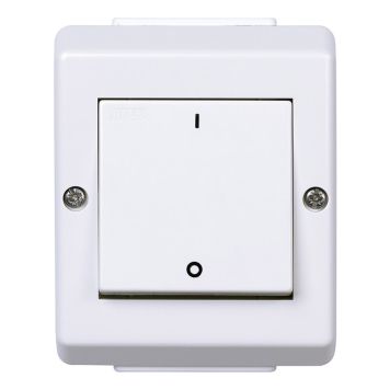 STRÖMBRYTARE ELKO RS 2-POL UTANPÅLIGGANDE IP55 RENVIT