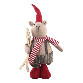 EKORRE MED HATT TYG TELESKOP 62CM BRUN