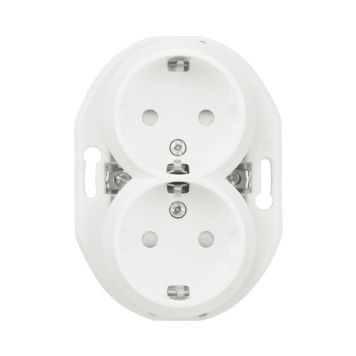 VÄGGUTTAG SCHNEIDER ELECTRIC WDE011122 RENOVA 2-VÄG JORDAD VIT