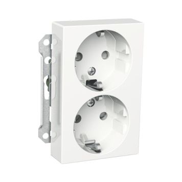 VÄGGUTTAG SCHNEIDER ELECTRIC WDE002185 EXXACT 2-VÄG JORDAD VIT