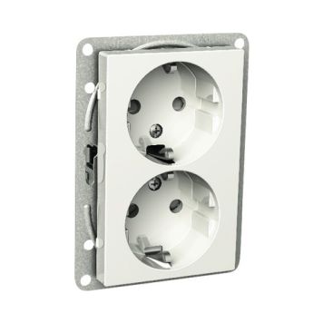 VÄGGUTTAG SCHNEIDER ELECTRIC WDE002184 EXXACT 2-VÄG JORDAD VIT