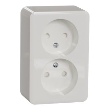 VÄGGUTTAG SCHNEIDER ELECTRIC WDE015591 EXXACT 2-VÄG OJORDAD SNABBANSLUTNING VIT