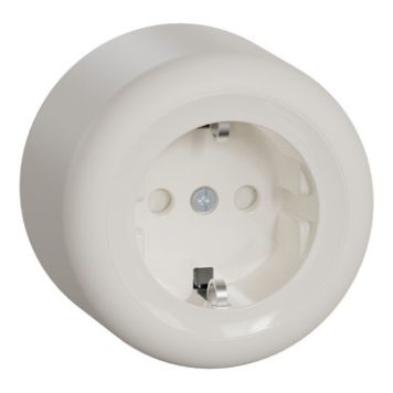 VÄGGUTTAG SCHNEIDER ELECTRIC WDE015876 RENOVA JORDAD SNABBANSLUTNING VIT