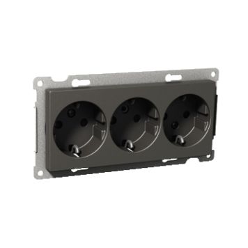 VÄGGUTTAG SCHNEIDER ELECTRIC WDE003278 EXXACT 3-VÄG JORDAD ANTRACIT
