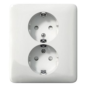 VÄGGUTTAG SCHNEIDER ELECTRICS EXXACT 2-V PRIMO JORDAT VIT