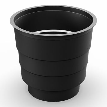 MUFF ARECO PLAST SVART Ø90/100MM