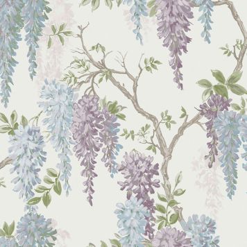 TAPET LAURA ASHLEY WISTERIA TRÄDGÅRD LJUS IRIS