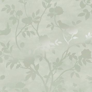 TAPET LAURA ASHLEY EGLANTINE SILOUETTE EAU DE NIL