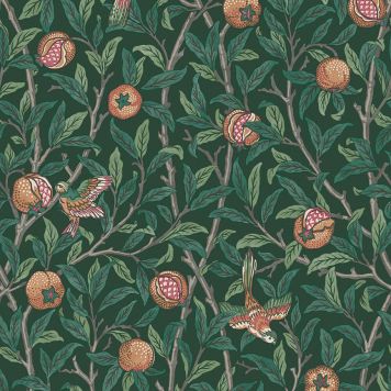 TAPET WILLIAM MORRIS AT HOME BIRD & POMEGRANAT GRÖN