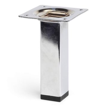 MÖBELBEN REI STÅL 25X25X100MM BLANK KROM