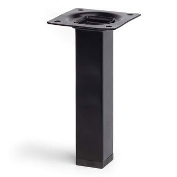 MÖBELBEN REI STÅL 25X25X150MM SVART