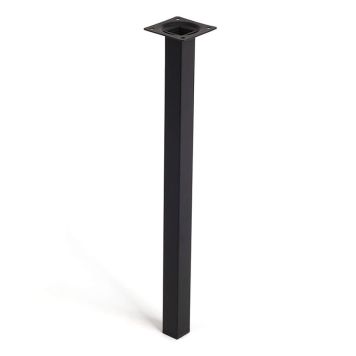 MÖBELBEN REI STÅL 25X25X400MM SVART