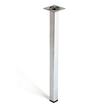 MÖBELBEN REI STÅL 25X25X400MM BLANK KROM