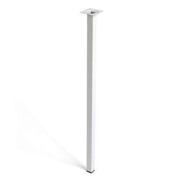 MÖBELBEN REI STÅL 25X25X800MM VIT