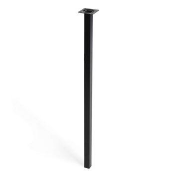 MÖBELBEN REI STÅL 25X25X800MM SVART