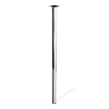 MÖBELBEN REI STÅL 25X25X800MM BLANK KROM