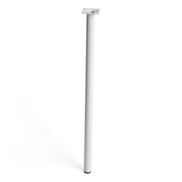 MÖBELBEN REI STÅL Ø30X700MM VIT