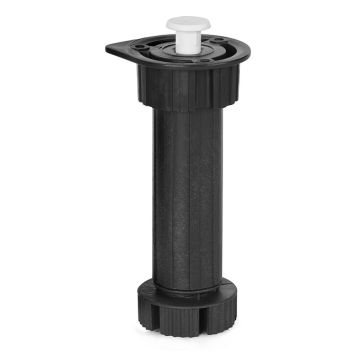 MÖBELBEN REI FÖR GÄNGSTÅNG JUSTERBAR ABS-PLAST Ø34X135-200MM SVART 4ST/FRP