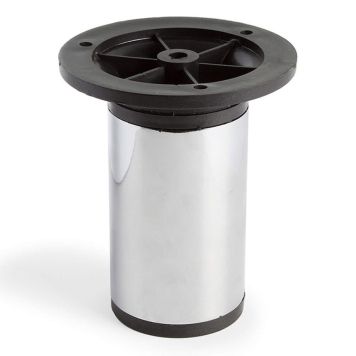 MÖBELBEN REI JUSTERBART STÅL Ø50X100-200MM BLANK KROM