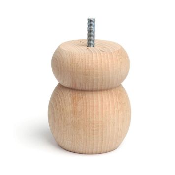 MÖBELBEN REI OBEHANDLAD BOK Ø85X100MM