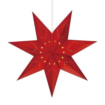 ADVENTSSTJÄRNA MARKSLÖJD SATURNUS 45CM RÖD