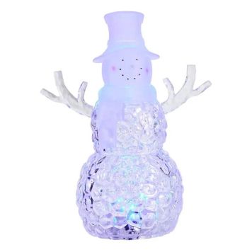 JULDEKORATION MARKSLÖJD VIEJO SNOWMAN BATTERIDRIVEN KLAR/FROSTAD