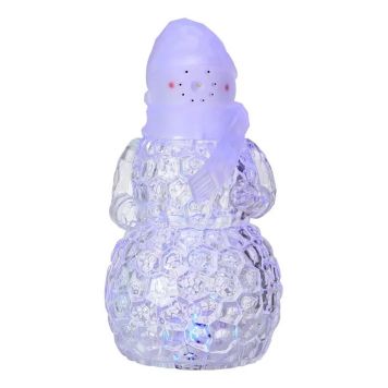 JULDEKORATION MARKSLÖJD VECCHIO SNOWMAN BATTERIDRIVEN KLAR/FROSTAD