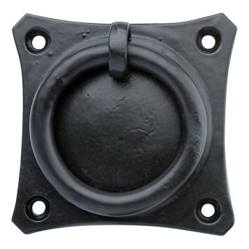 HANDTAG MILLERS SMIDE RING 67X67MM SVART 