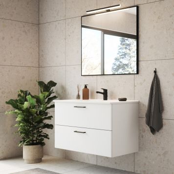 BADRUMSMÖBEL CAMARGUE VAL MED SPEGEL VIT 100CM