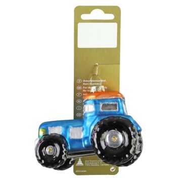 JULGRANSDEKORATION TRAKTOR 16CM BLÅ 
