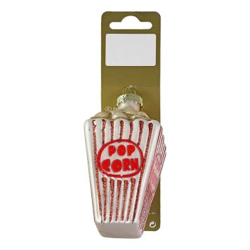 JULGRANSDEKORATION POPCORNPÅSE 5,5X10,1CM RÖD/VIT