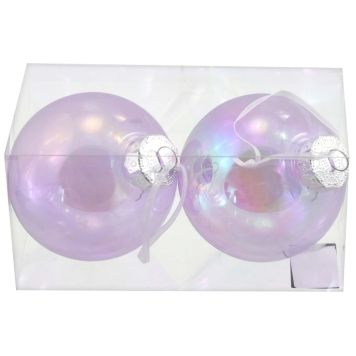 JULGRANSKULOR AKRYL Ø8CM LJUSLILA 2-PACK