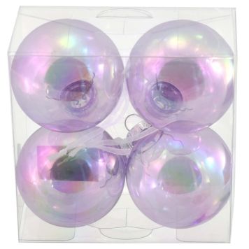 JULGRANSKULOR AKRYL Ø6CM LJUSLILA 4-PACK