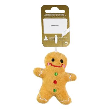 JULGRANSDEKORATION PEPPARKAKSGUBBE 7X8CM BRUN