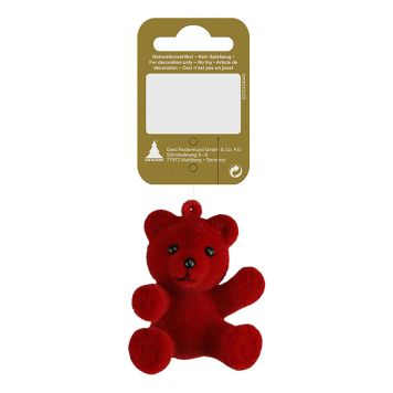 JULGRANSDEKORATION NALLE 7CM RÖD