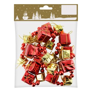 GIRLANG 120CM RÖD/GULD 