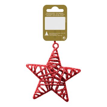 JULGRANSDEKORATION STJÄRNA Ø4,8CM RÖD