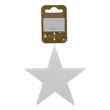 JULGRANSDEKORATION STJÄRNA GLITTER 10CM VIT 
