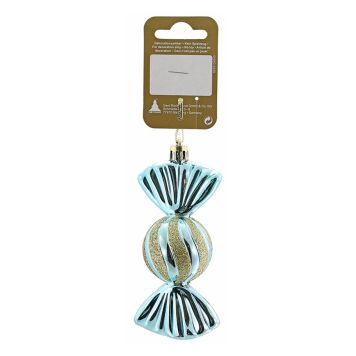 JULGRANSDEKORATION GODIS 4X11CM LJUSLBÅ